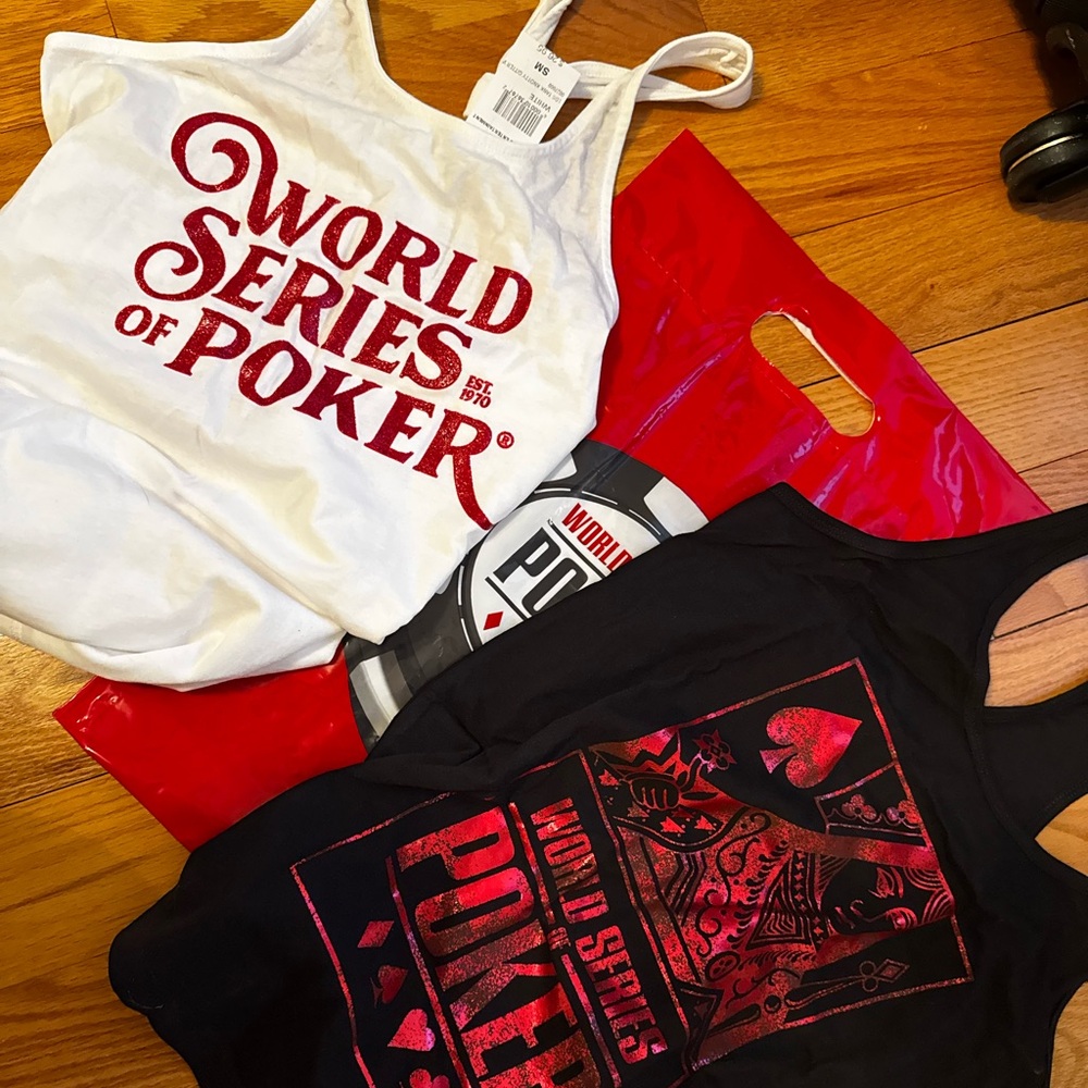 World Series of Poker Tank Tops Las Vegas authentic women's small - cotton set